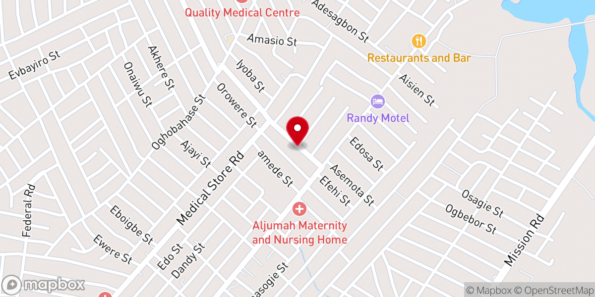 Map showing location of New Life Baptist Church