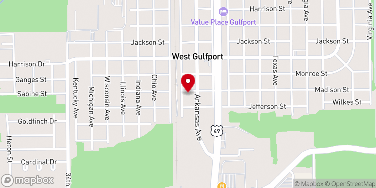 Map showing location of St Andrews AME Church