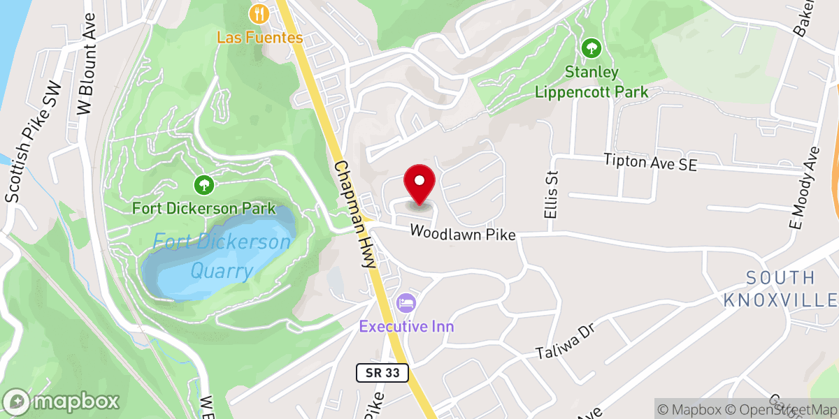 Map showing location of Graystone Presbyterian Church