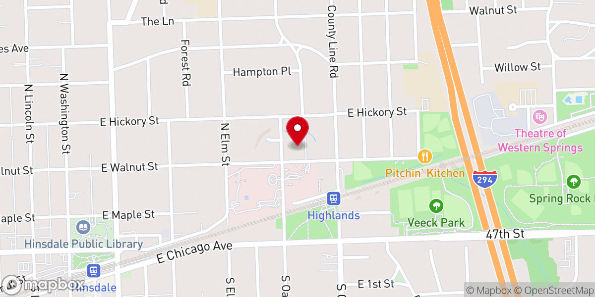 Map showing location of Hinsdale Seventh-day Adventist Church