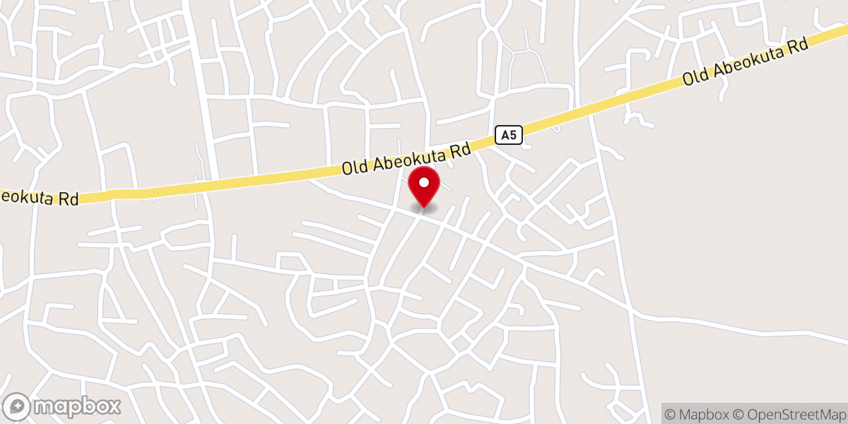 Map showing location of The Apostolic Church Nigeria, Aregbesola Assembly
