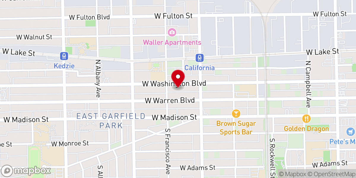 Map showing location of Mount Sinai Baptist Church