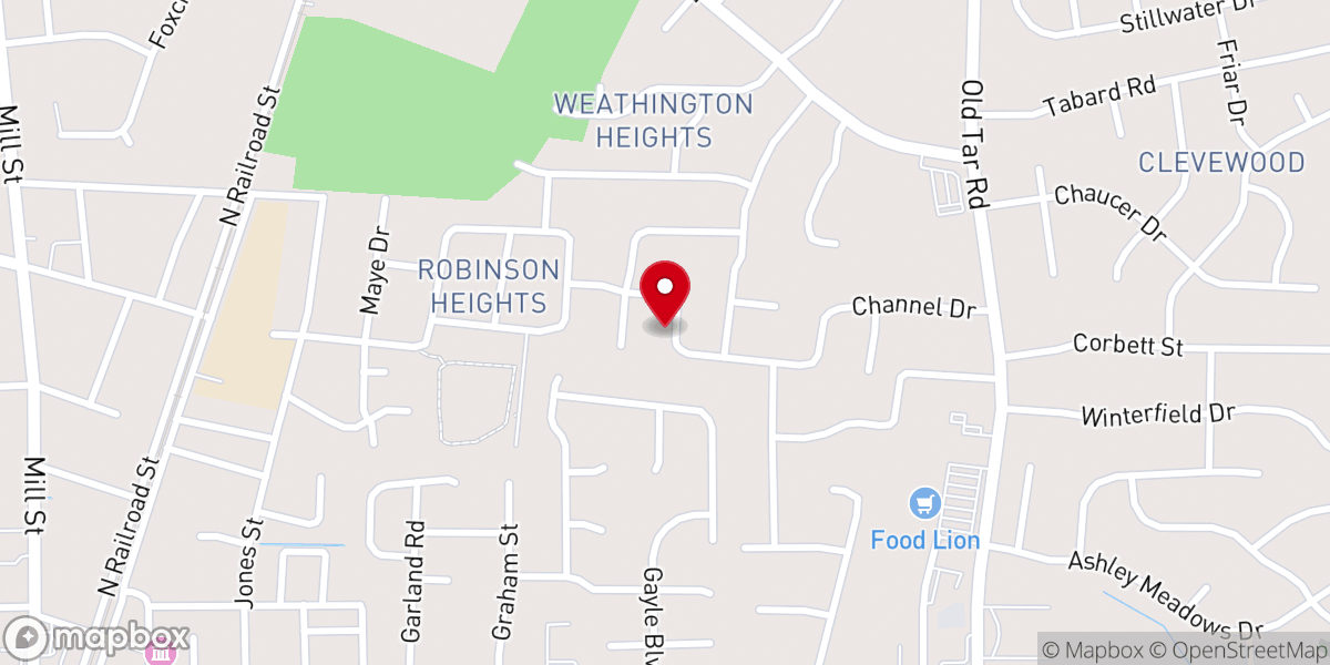 Map showing location of Peace Unified Free Will Baptist Denomination Inc