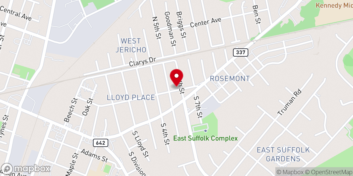 Map showing location of Rising St James Penecostal Holiness Church