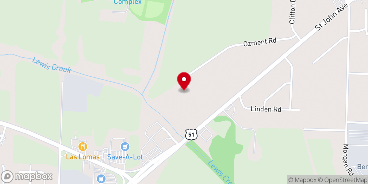 Map showing location of Fairview C.P. Church
