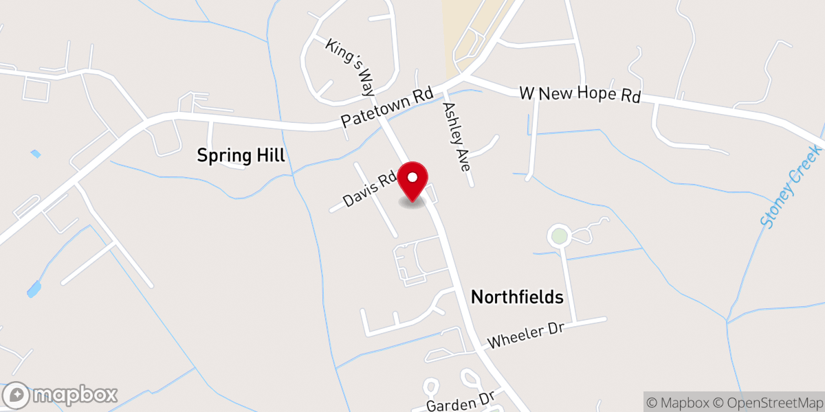 Map showing location of Liberty Pentecostal Holiness Church