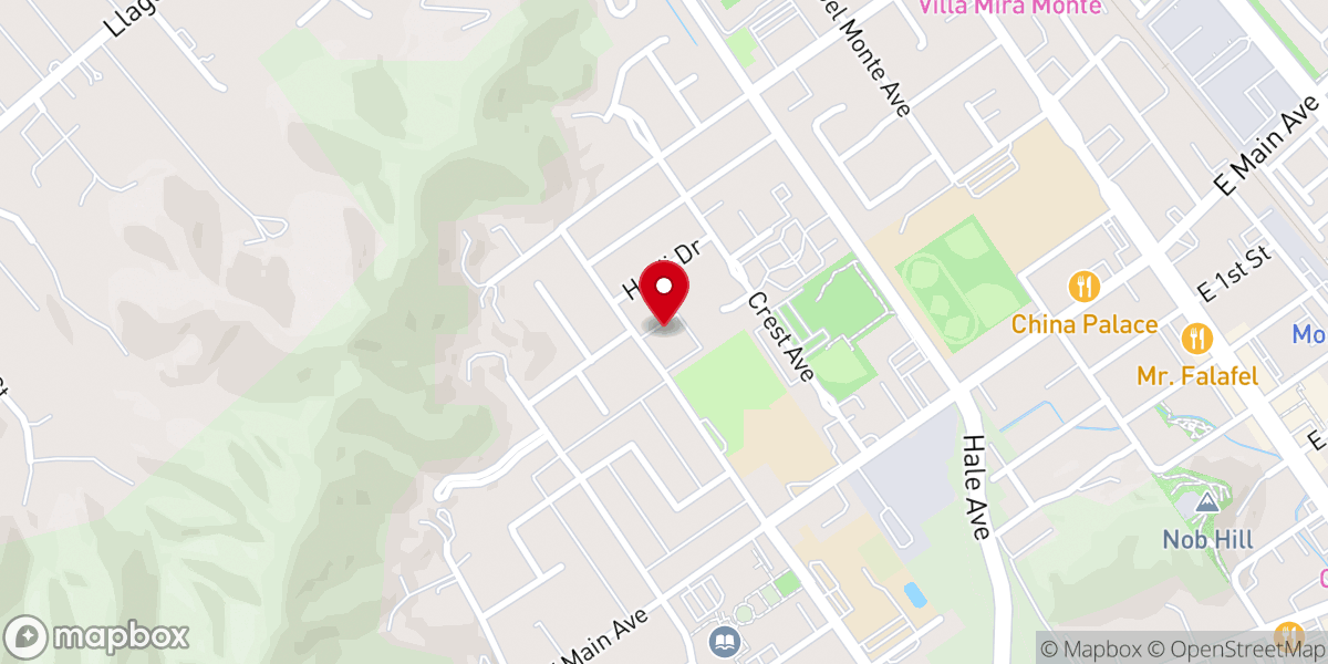 Map showing location of St. John the Divine Episcopal Church