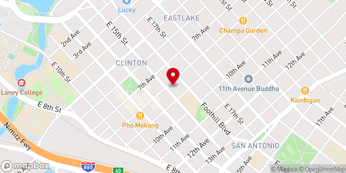 Map showing location of Bible Fellowship Baptist Church