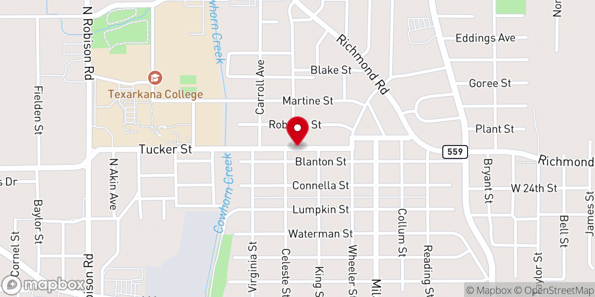 Map showing location of Calvary Assembly of God Church