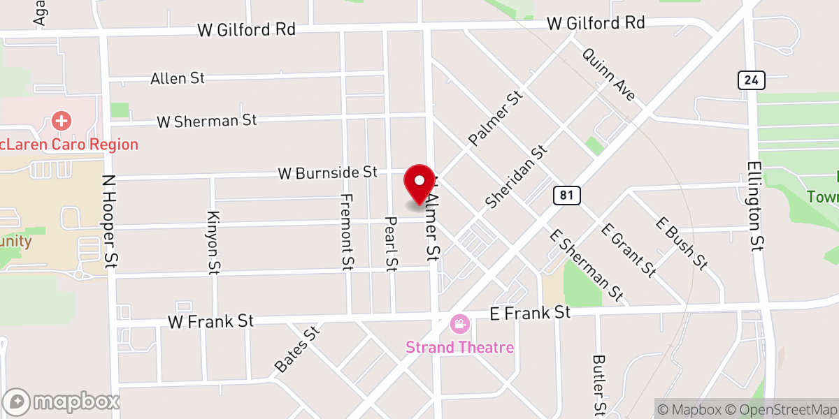 Map showing location of Presbyterian Church