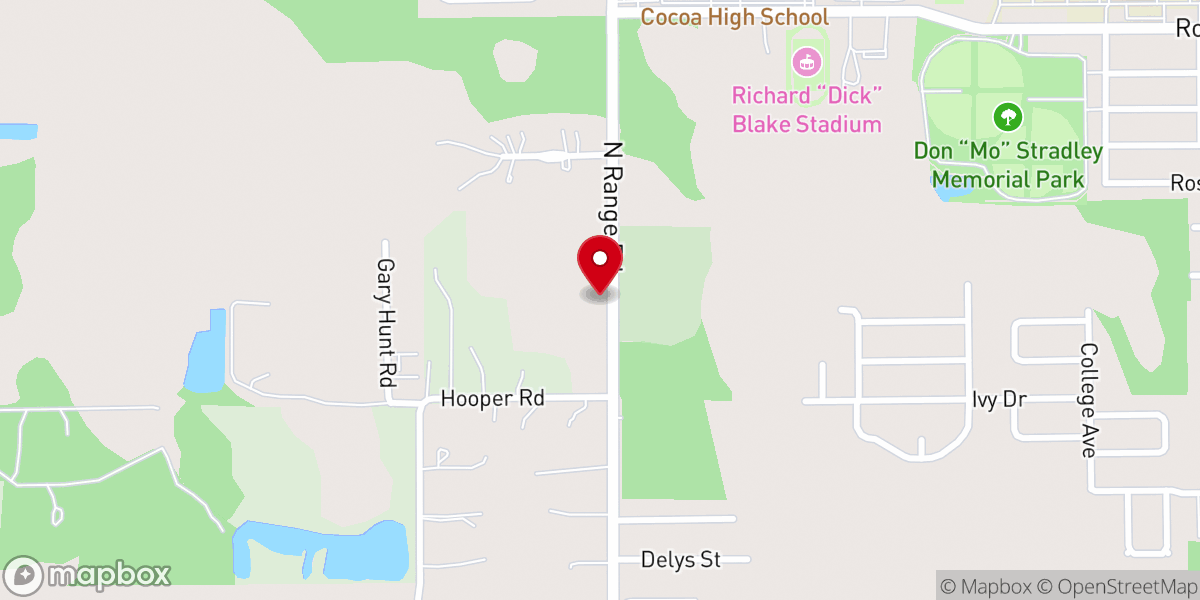 Map showing location of Unitarian Universalist Congregation Center
