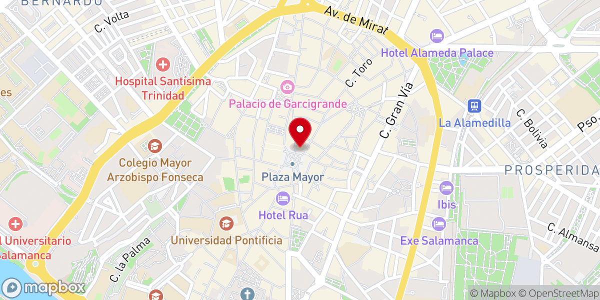 Map showing location of Iglesia Parroquial de San Juan Bautista