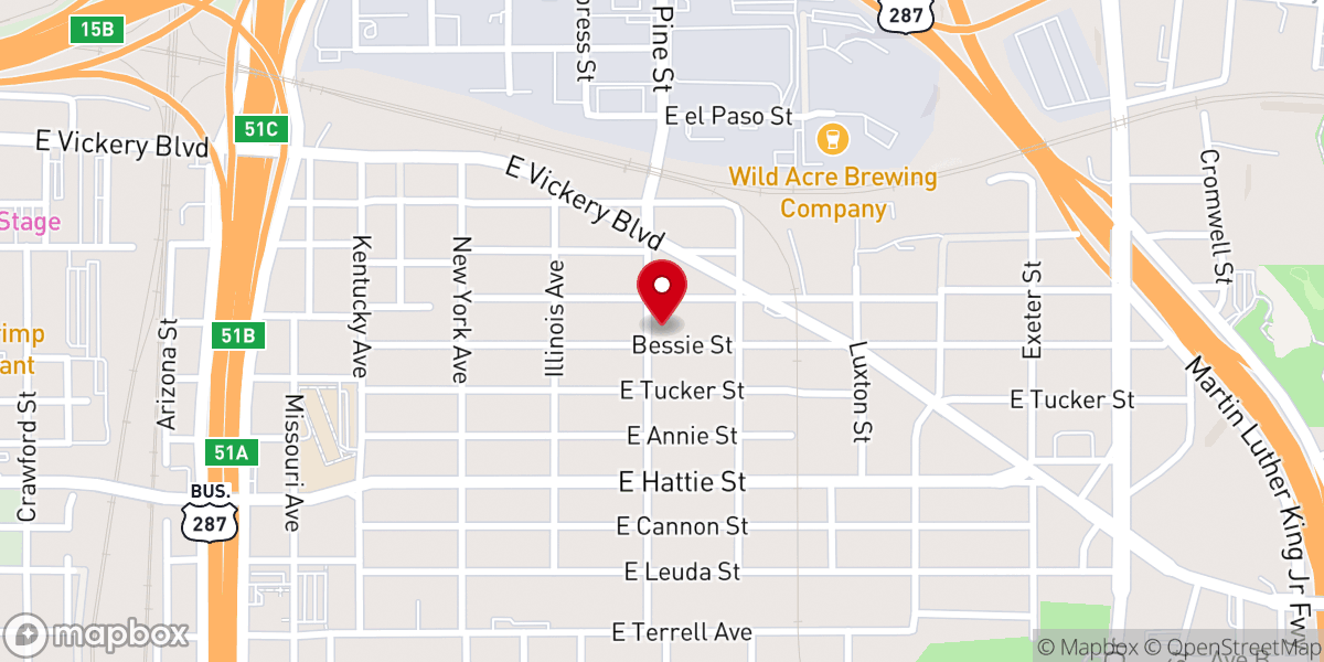 Map showing location of Greater New Life Church of God in Christ