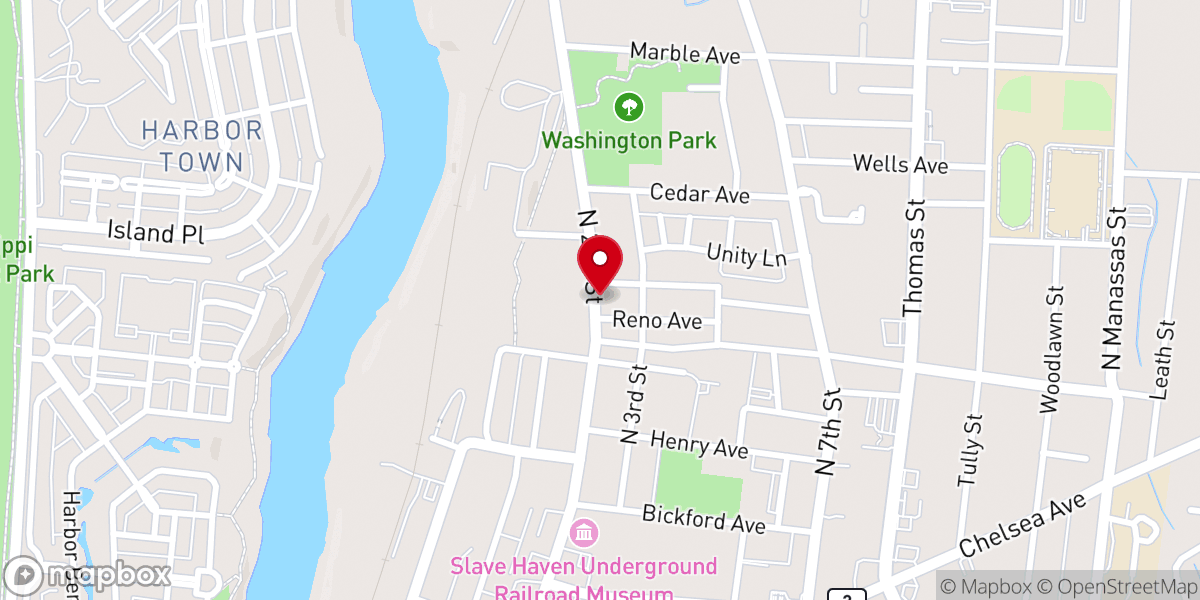 Map showing location of Lilly of Valley Baptist Church