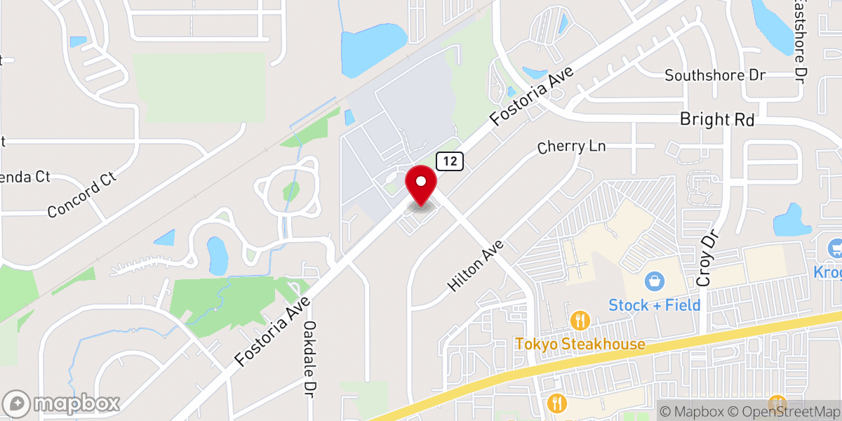 Map showing location of First Baptist Church
