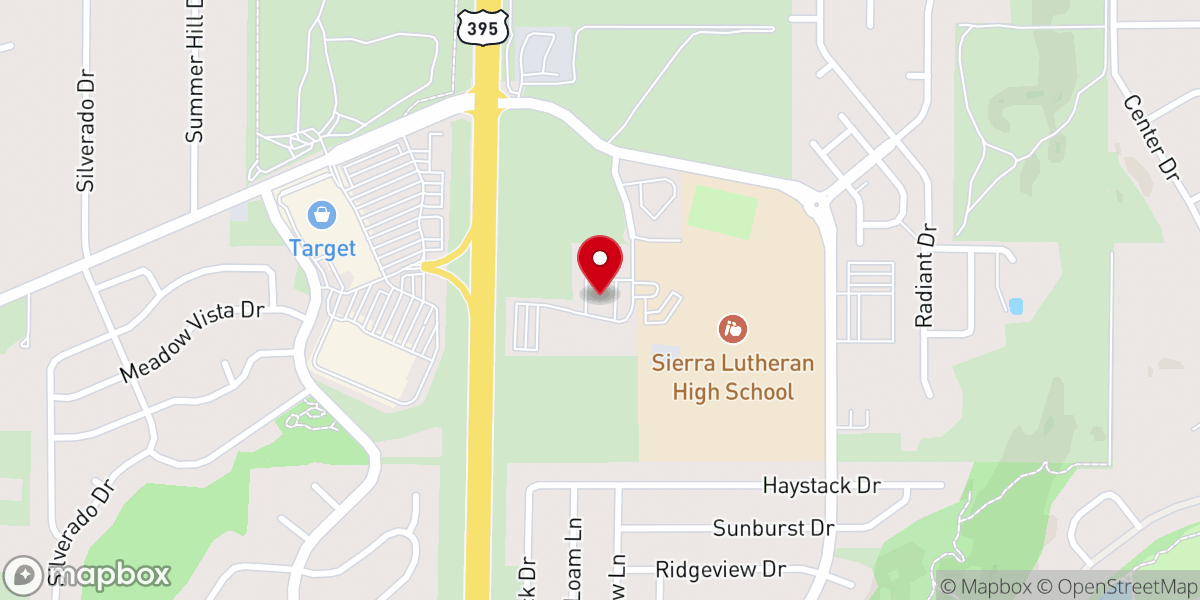 Map showing location of Hilltop Community Church (Offices, etc.)