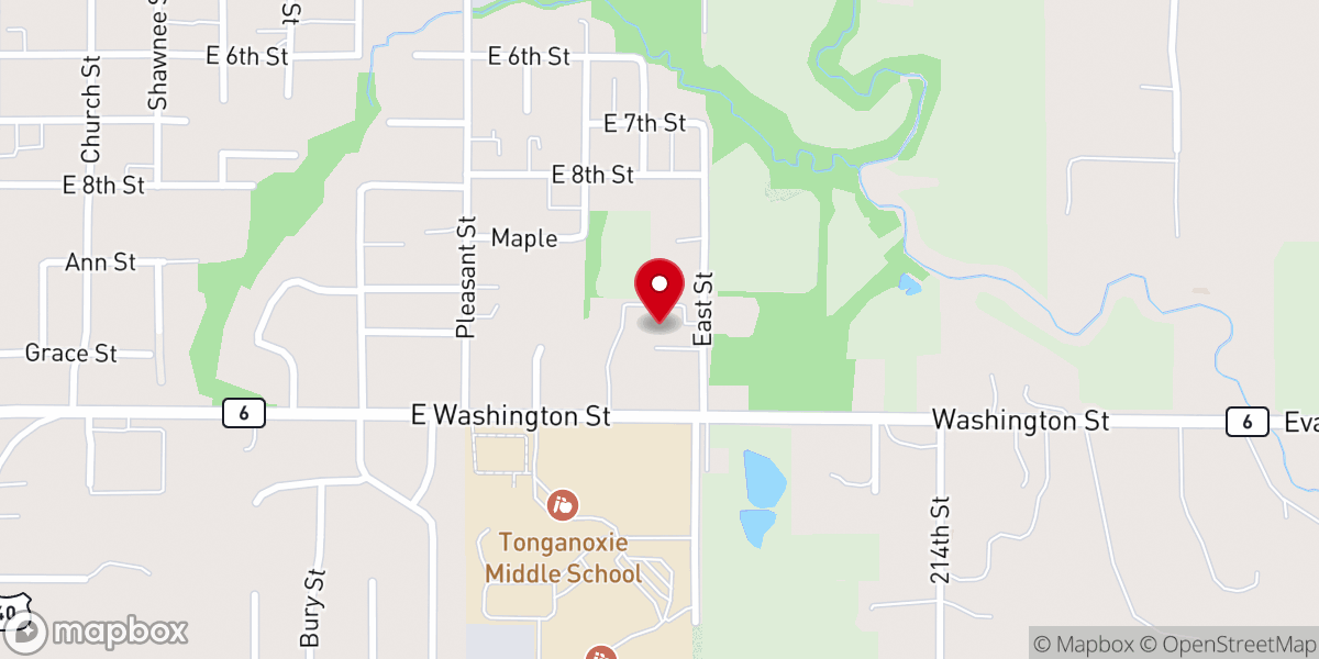 Map showing location of Tonganoxie Terrace