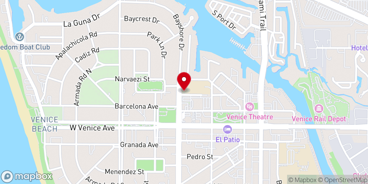 Map showing location of Parish Center