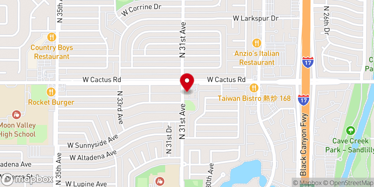 Map showing location of Shepherd of the Valley Methodist Church