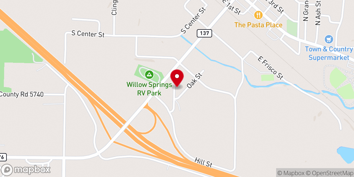 Map showing location of Crossway Fellowship Church