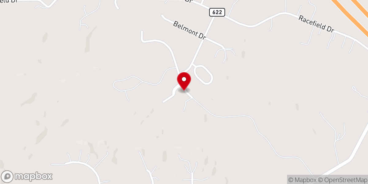 Map showing location of Williamsburg Christian Retreat Center