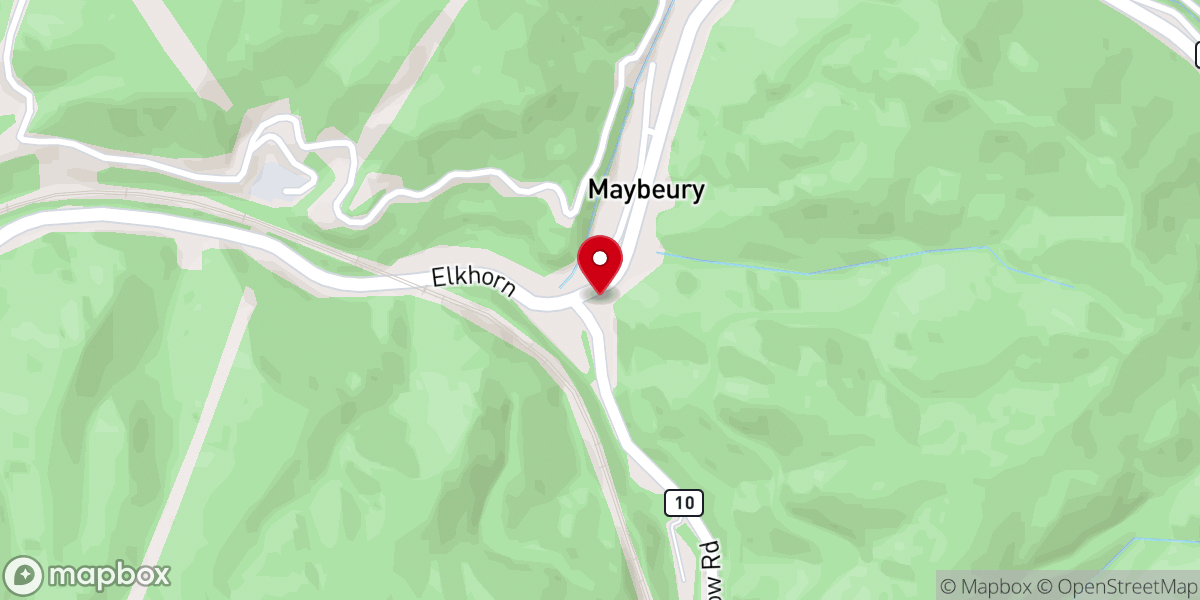 Map showing location of Maybeury Church of God