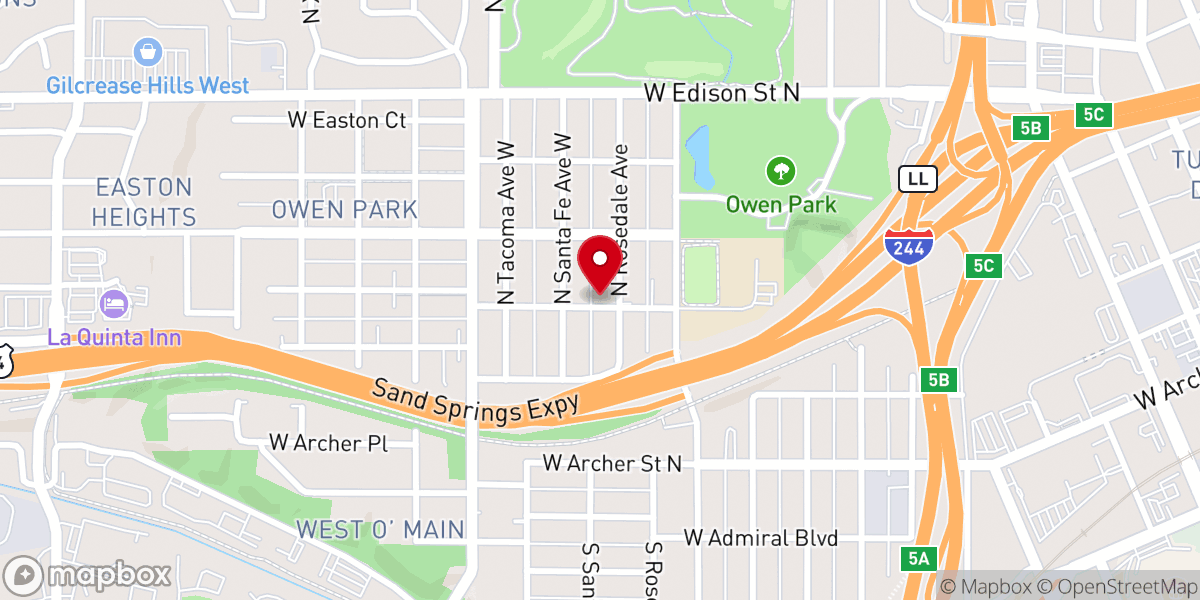 Map showing location of Park Hill