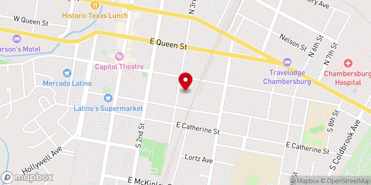 Map showing location of Iglesia de Dios Aposento Alto