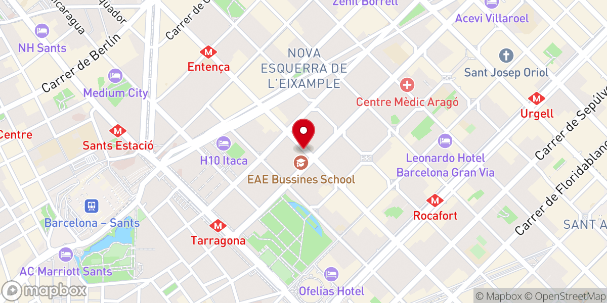 Map showing location of Iglesia de San Lorenzo