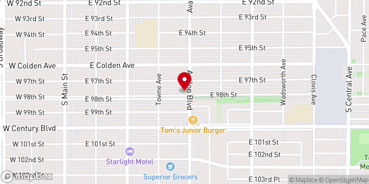 Map showing location of Vision of Hope Church