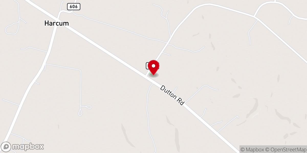 Map showing location of Gleaning Baptist Church