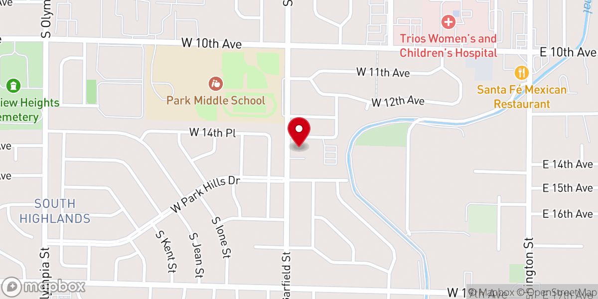 Map showing location of The Living Room Community Church
