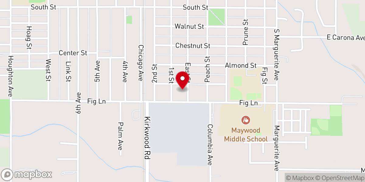 Map showing location of Bethel Pentecostal Holiness Church