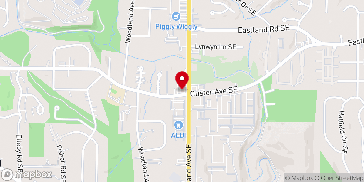 Map showing location of Church's Texas Chicken