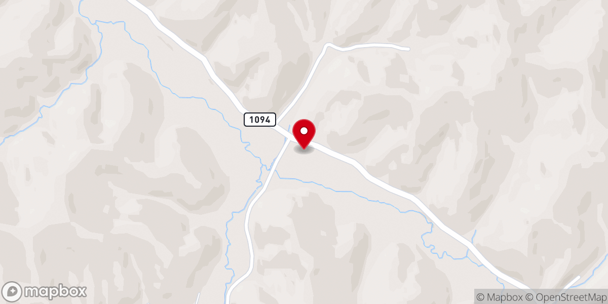 Map showing location of Belknap Church