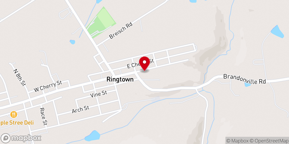 Map showing location of St Paul's United Church-Christ