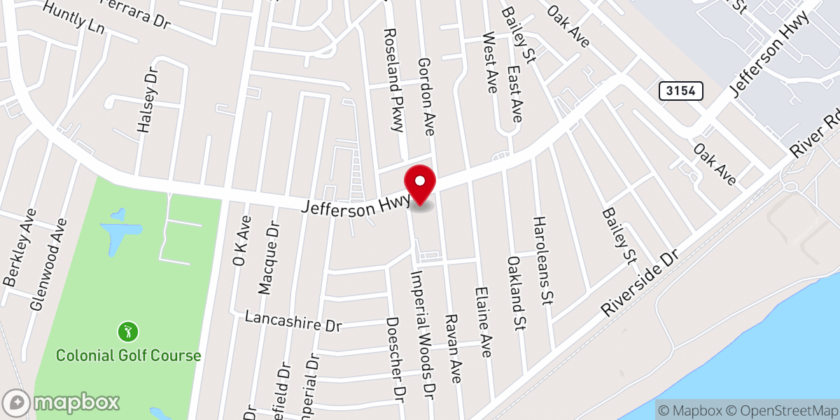 Map showing location of St. Rita Catholic Church
