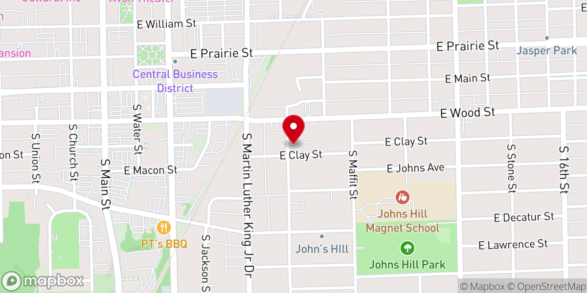 Map showing location of Saint James Roman Catholic Church
