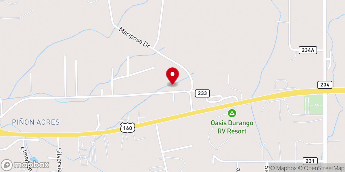 Map showing location of Durango Friends Meeting