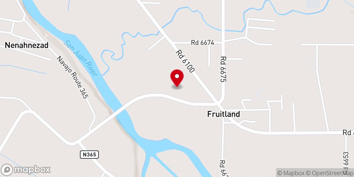 Map showing location of Fruitland Christian Fellowship
