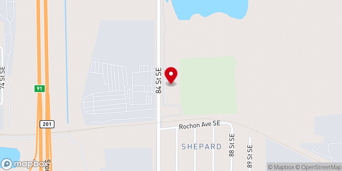 Map showing location of Redemption Church Calgary South