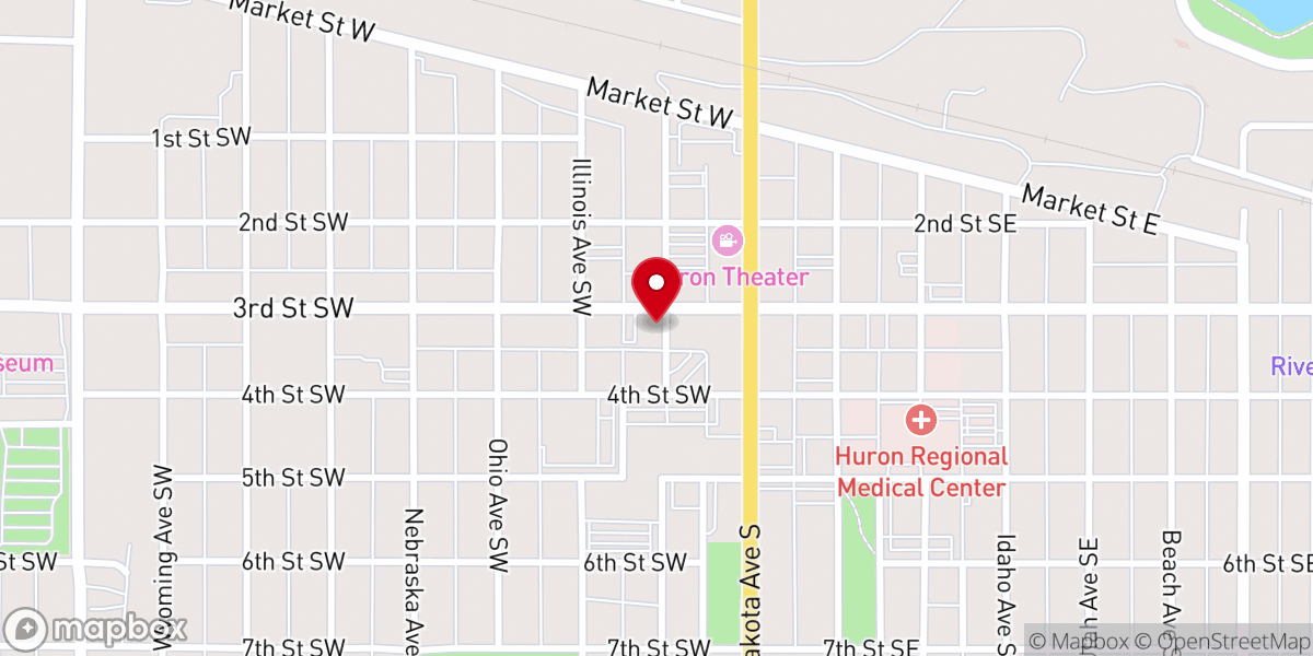 Map showing location of Child Evangelism Fellowship of South Dakota