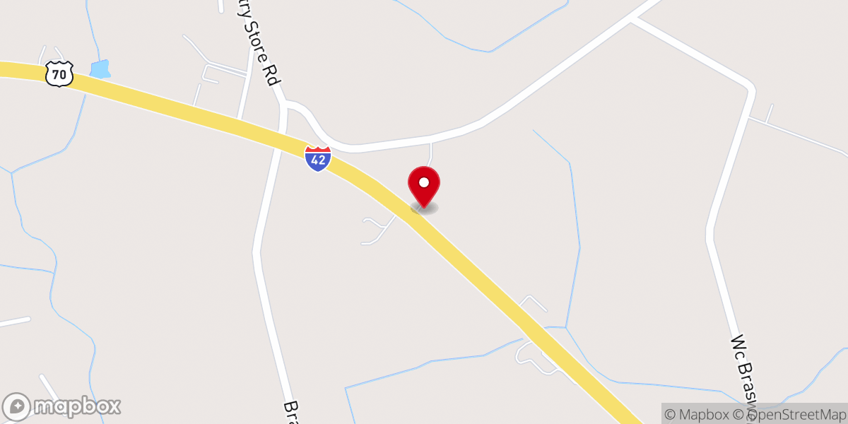 Map showing location of Hephzibah Baptist Church