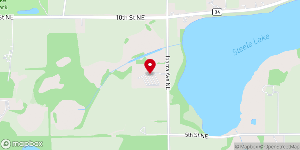 Map showing location of Rockford Laestadian Lutheran Church