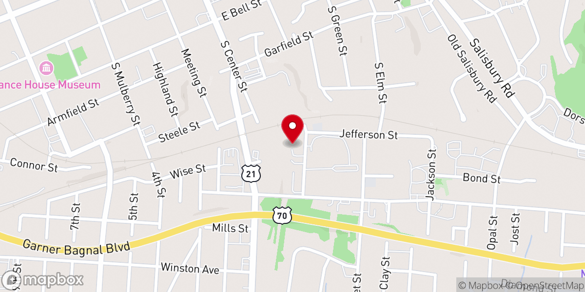 Map showing location of Halsey Church