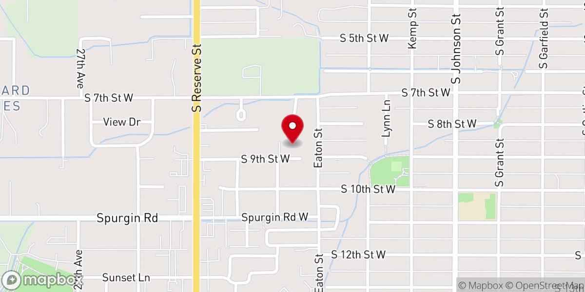 Map showing location of Mountain View Bible Chapel