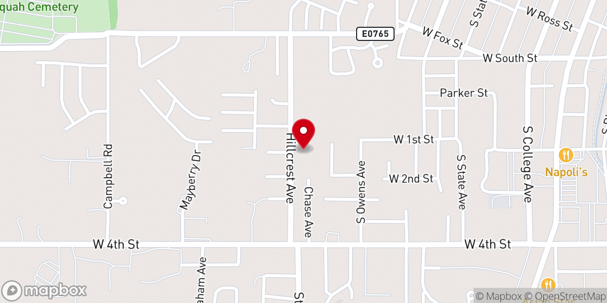 Map showing location of Philadelphia Bible Center