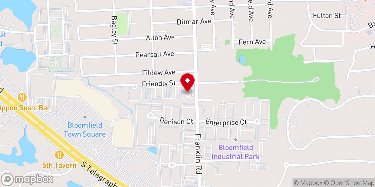 Map showing location of Franklin Road Church of Christ