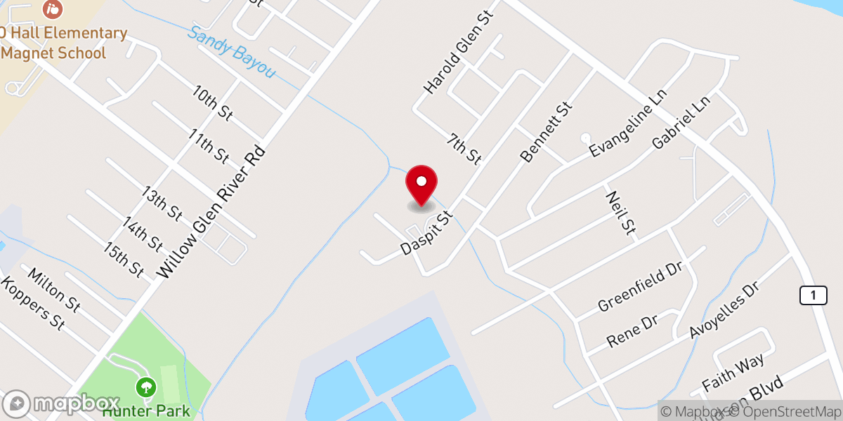 Map showing location of Saint Juliana Catholic Church
