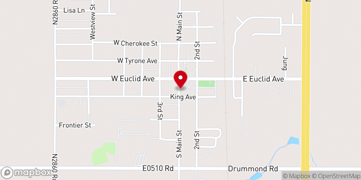 Map showing location of Chapel of Joy